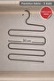 2 Pieces - 5-Tier Compartmentalized Shawl, Scarf, Pants Hanger, Metal Wardrobe Organizer Black - 5