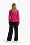 Lined women's short belted trench coat pink - 4