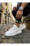 Ba0310 Thick High Sole Zippered White Men's Shoes - 5