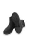Women's black suede boots with stone embellishments and double elasticated sides - 3