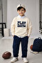 Boy's Baby & Kids Play Day Printed 10% Cotton Shirt Sweatshirt Trousers 3-Piece Suit Eid Outfit