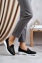 Large Size Women's Genuine Leather Orthopedic Shoes 41-42-43-44-Black