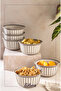 24 Piece Colorful Linea Round Practical Snack Bowl Dowry Set 24 X 1 Liter - 2