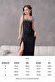Women Stone Detailed Strap Long Evening Dress Nbs9367 - 2