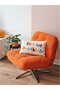 Cute but Overthinker Written Colorful Punch Embroidered Cotton Throw Pillow Cover -30X50Cm- Punch Throw Pillow