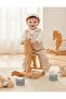 100% Cotton Baby Boy Teddy Bear Print Vest Set with Hat 3-Piece Set / Jumpsuit - 3