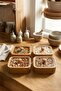 Natural Bamboo Luxury 4-Piece Breakfast & Presentation Set with Lid Design Snack Bowl