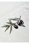 Olive Embroidered Throw Pillow Case Beige (35X50 cm) - 2