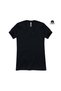 Women's Delfina V-Neck 1X1 Flexible Ribbed Short Sleeve Cotton Combed T-Shirt Dark Blue - 2