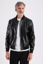 Maroquin Leather Marc Men's Black Bomber Leather Jacket - 5