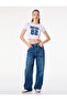 Regular Fit Pocket Detailed Washed Straight Leg Denim Trousers - Baggy Jeans - 2