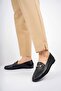 Genuine Leather Black Printed Women's Leather Ballerinas Pcc-F03 - 3