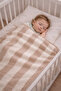 Bebe3 Yarn Striped B Piped Wersoft Knitwear Winter Blanket with Fleece Inside 80 X 80 cm