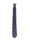 Navy Blue White Blue Striped 7.5 cm Wide Silk Tie - 6