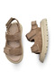 Archie Double Velcro Leather Unisex Kids Sandals Sand Color - 7