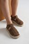 Wales Genuine Leather Single Velcro Unisex Children's Sandals Sand Color - 2