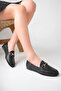 Genuine Leather Print 2 Black Women's Leather Ballerinas Pcc-f03