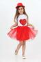 23 April Show Outfit Girls Tutu Skirt Red Heart T-Shirt Set - 3