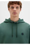 Men's Hooded Sweatshirt - M065809-71580-Fw, Deep Forest Green - 5