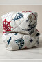 Marine Series Quilted Double Makeup and Cosmetic Bag Set - Sailor Themed - 5
