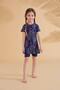 Navy Blue Children's Swimsuit with Tights K2337 - 6