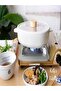 Apex-Fika Low Casserole 26cm with Silicone Rim Glass Lid offwhite