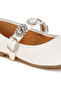 Women's Charms Embellished Flat Mary Janes In White - 4