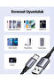 كابل USB-C ذكر إلى USB 2.0 ذكر مضفر من الألومنيوم بطول 3 متر - رمادي فضائي - 4