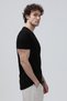 Men's Crew Neck Basic 100% Cotton T-Shirt Black - 25Y 2735 - 4
