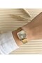 Steel Cord Square Minimal Women's Wrist Watch