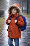 Tile-Colored Boys' Winter Waterproof Coat