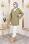 Side Tie Atlas Tunic-Khaki
