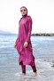 Parachute 3-Piece Zippered Plum Full Covered Hijab Swimsuit M2029 - 5