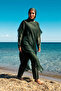 Kaftan Kimono Pareo on Khaki Hijab Swimsuit P2202 - 8