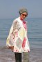 Rope Tied 4-Piece Khaki Tile Patterned Fully Covered Hijab Swimsuit 1948 - 6