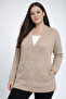 Women's Basket Knit Tunic Cardigan with Pockets