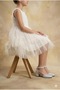 Sedef White Girls' Heeled Evening Dress Shoes - 2