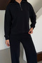 Oversized Half Zipper Collar Modal Women's Suit 1195 - Form Series - 2