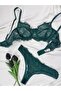 Valentine's Day Special Emerald Green Soft Lace Bralet Set
