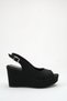 Juliet; Black Suede ,9 cm Wedge Heel Shoes (Narrow Fit, Please Read Product Description) - 3
