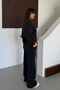 Oversized Half Zipper Collar Modal Women's Suit 1195 - Form Series - 7