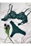 Valentine's Day Special Emerald Green Soft Lace Bralet Set - 2