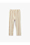 Striped Ecru Baby Boy Sweatpants 6Smb40004Tk - 4