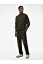Straight Fit Pocketed Double Leg Trousers with Tie Waist - 2