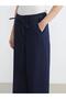 Indigo Elastic Waist Wideleg Women's Jean Trousers (S6) - 3