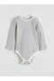 Ecru Striped Baby Boy Bodysuit and Pants Set (S6) - 3