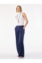 Regular Waist Pleated Wide Leg Satin Trousers with Pocket Detail - 2
