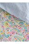 Mixed Flower Printed Double Duvet Cover Set (S6) - 5