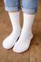 Sports Socks White 3 Pairs Stitch-Free Towel Sole - 2