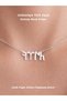 Göktürkçe Turkish Written Steel Name Zircon Plated Chain Silver Color Necklace Turkish Written Necklace